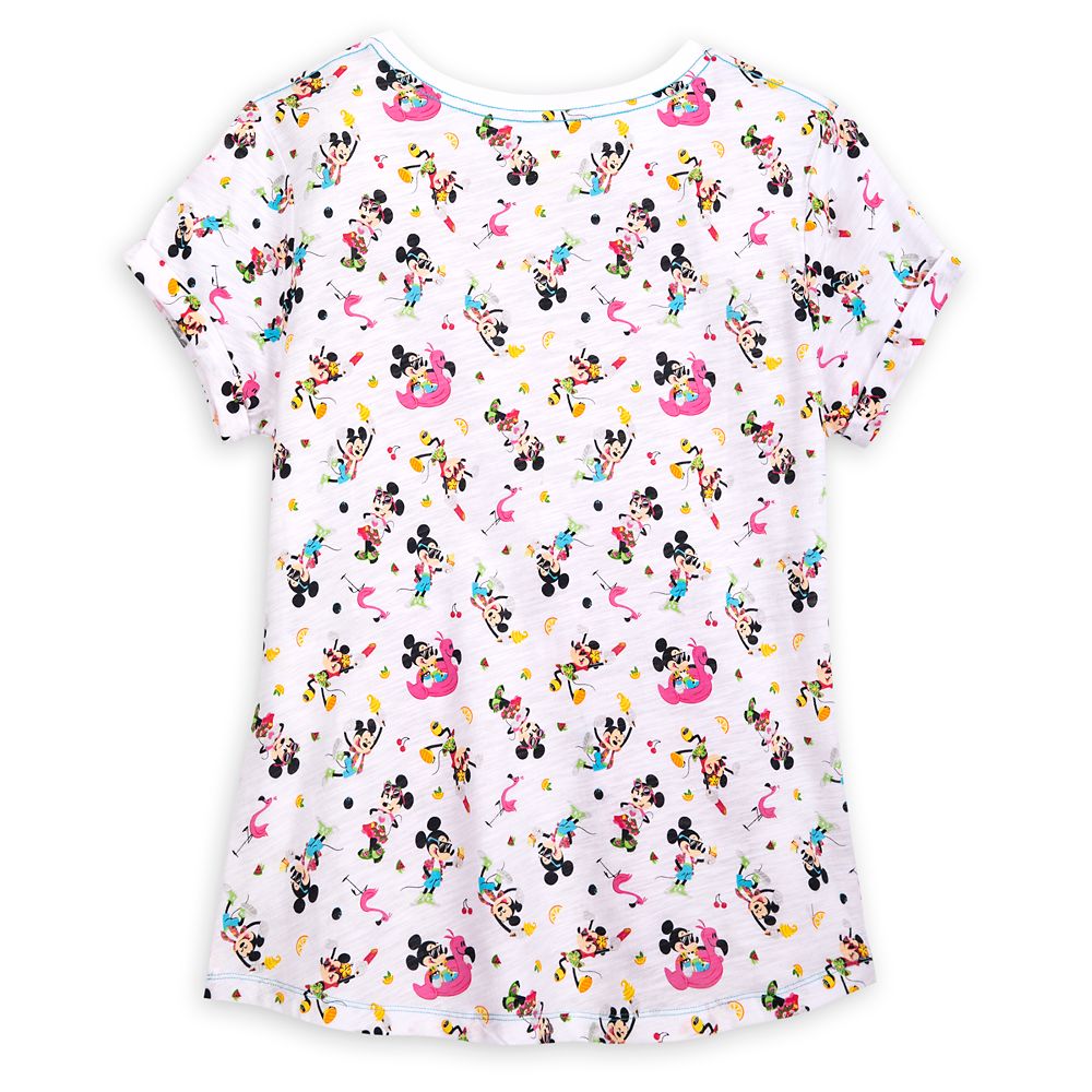Mickey and Minnie Mouse Scoop Neck T-Shirt for Women