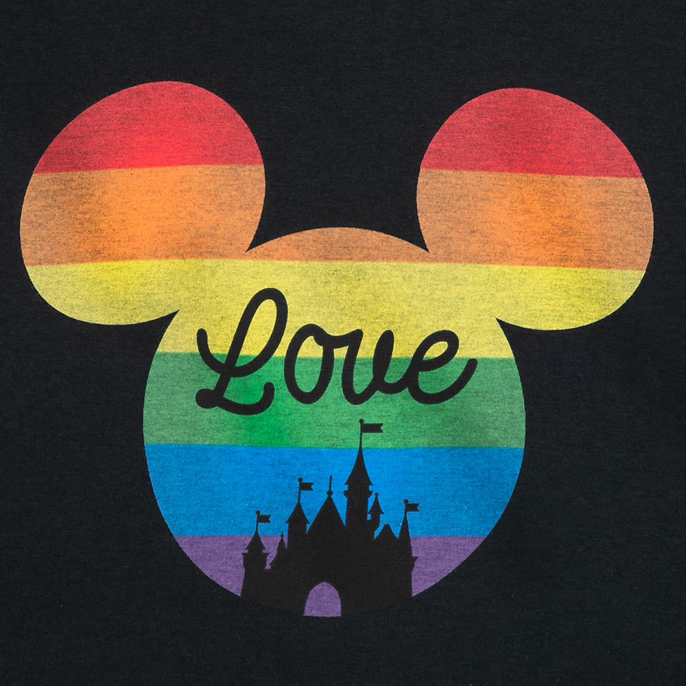 Rainbow Disney Collection Mickey Mouse Icon Fantasyland Castle Fashion T-Shirt for Women – 2020