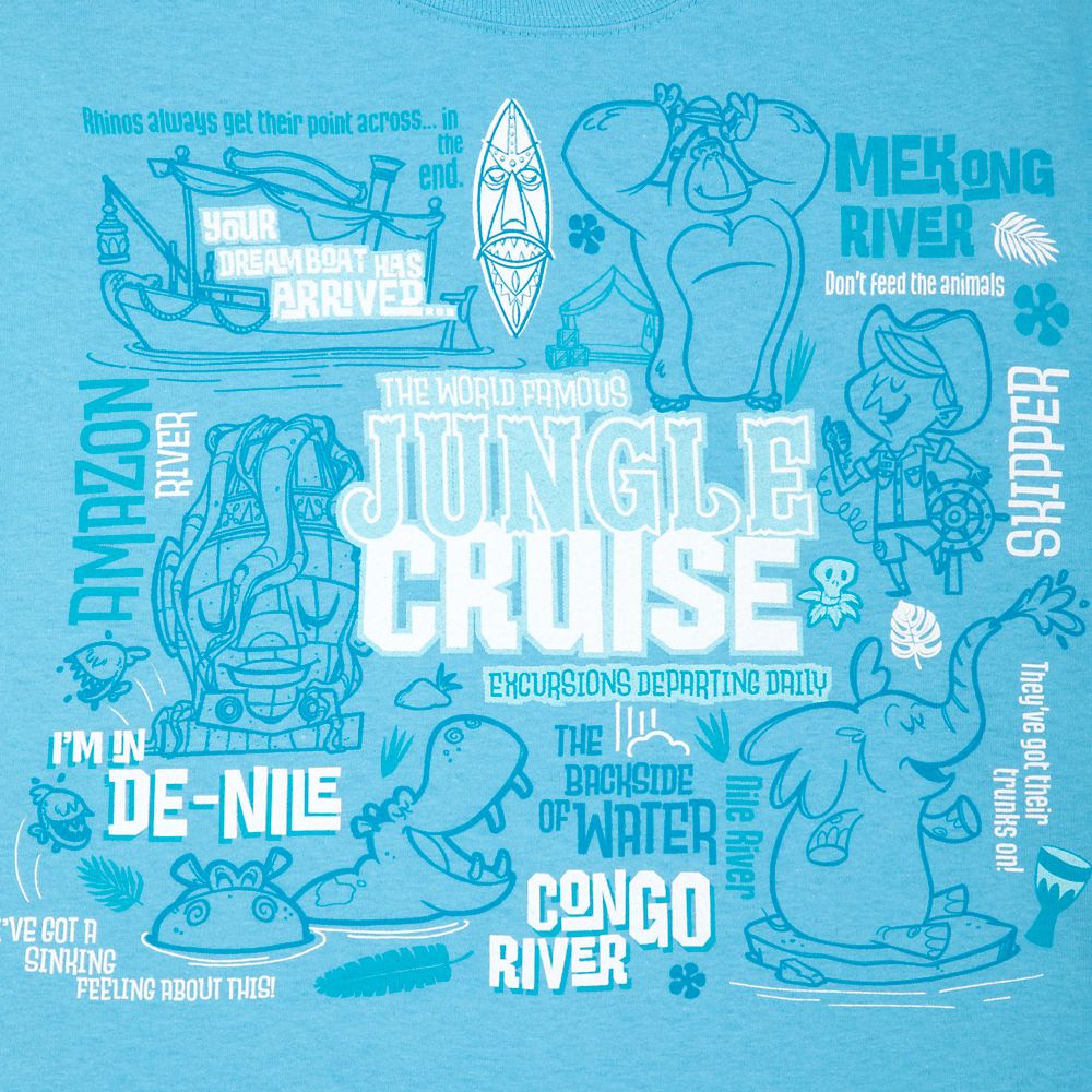 Jungle Cruise Attraction Icons T-Shirt for Adults