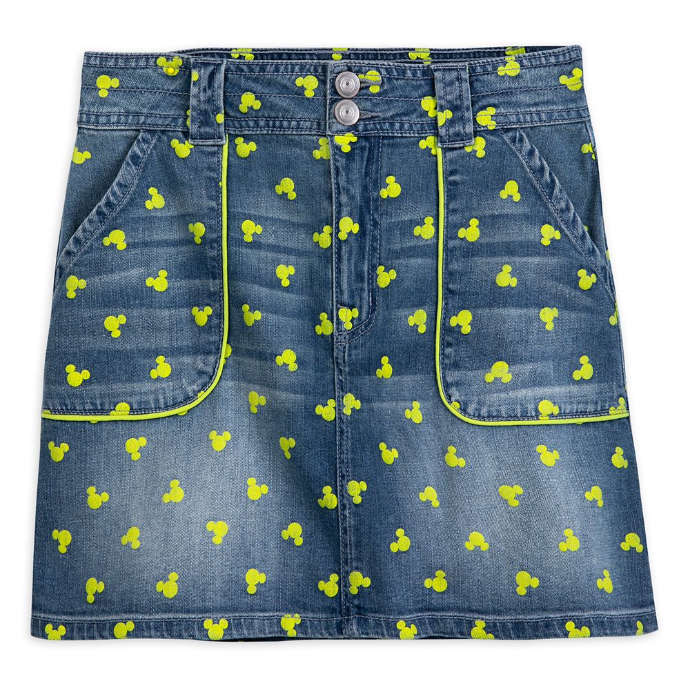 Mickey Mouse Icon Denim Skirt for Juniors