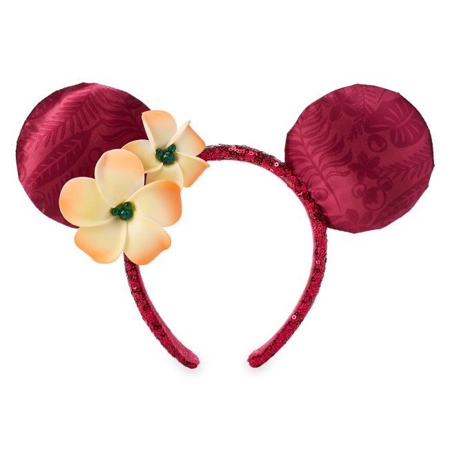 Details about   Disney Parks Minnie Ears New Plumeria Black Aulani Hawaii Limited Party Headband 