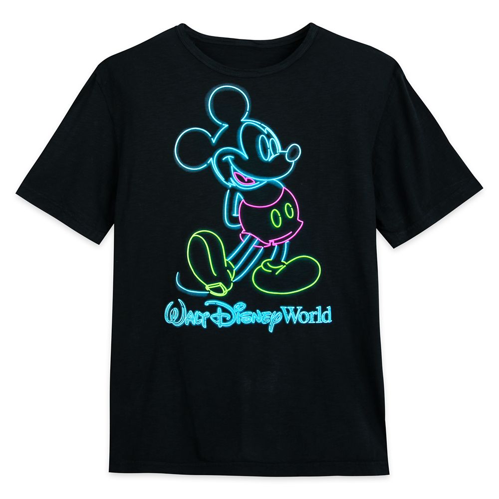 Mickey Mouse Neon T-Shirt for Adults – Walt Disney World now available