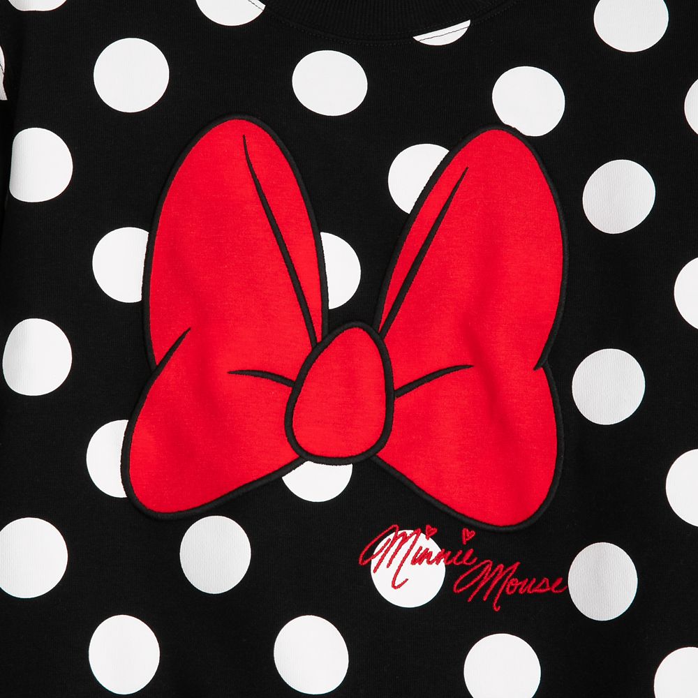 Minnie Mouse Cropped Pullover Sweatshirt for Women