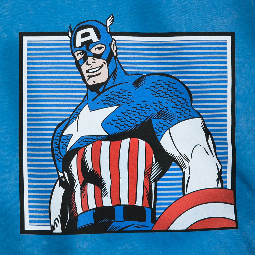 Captain America Comic Book Art T-Shirt for Men