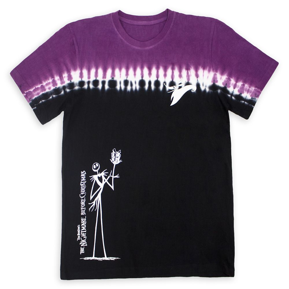 Jack Skellington and Zero Tie-Dye T-Shirt for Adults