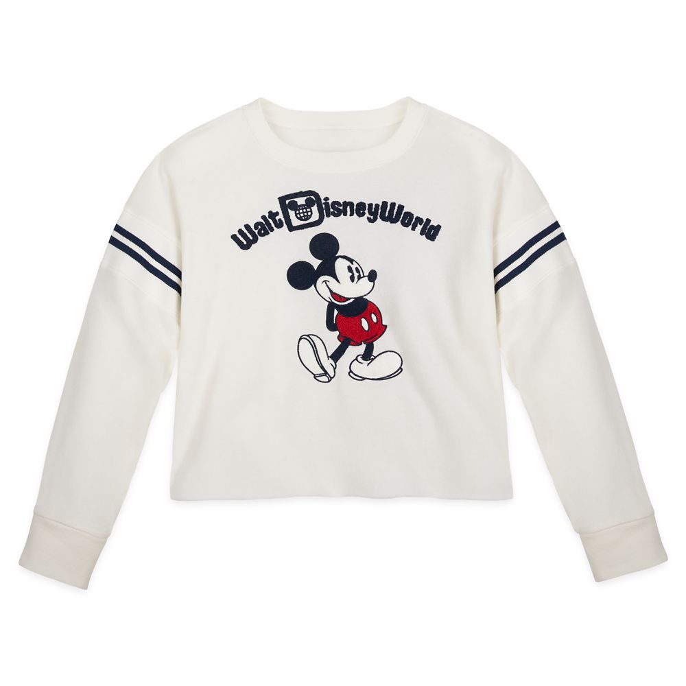 Mickey Mouse Cropped Pullover for Women – Walt Disney World – White