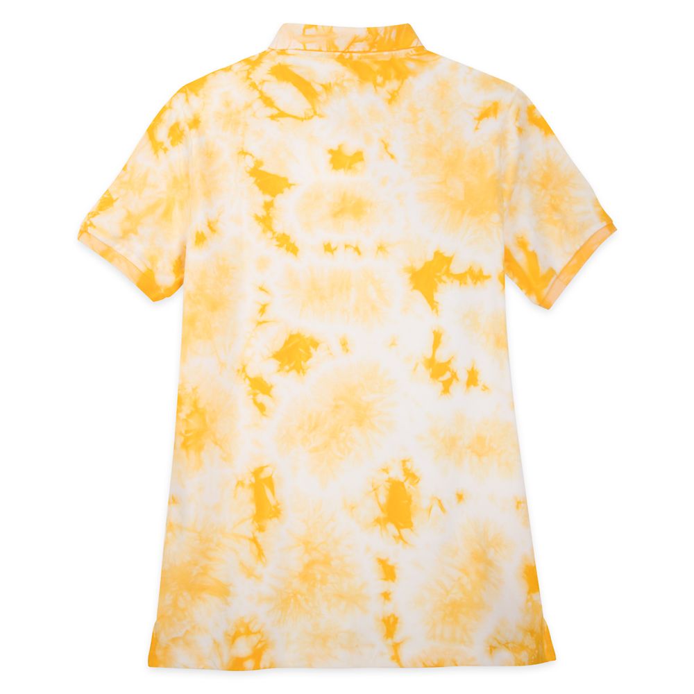 Walt Disney World Tie-Dye Polo Shirt for Men – Slim Fit – Yellow