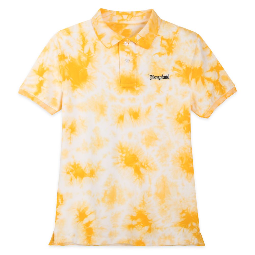 Disneyland Tie-Dye Polo Shirt for Men – Slim Fit – Yellow