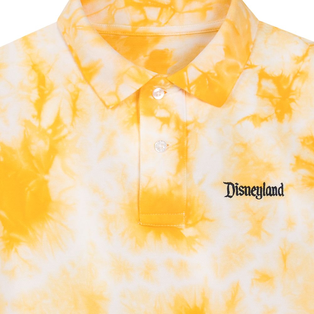 Disneyland Tie-Dye Polo Shirt for Men – Slim Fit – Yellow