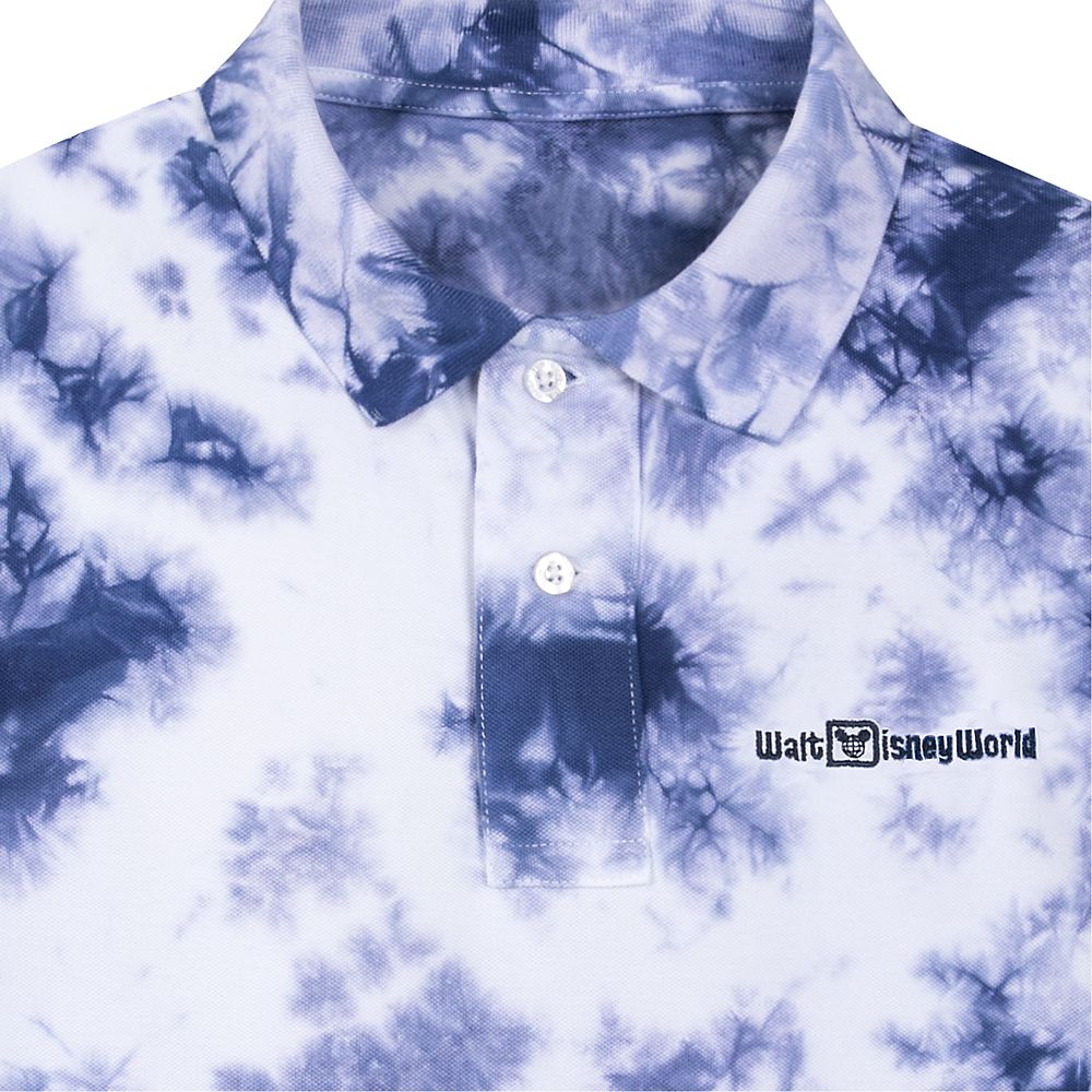 Walt Disney World Tie-Dye Polo Shirt for Men – Blue