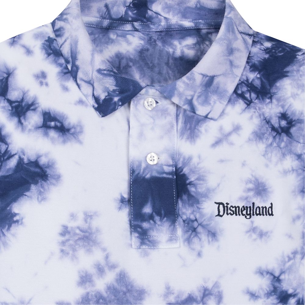 Disneyland Tie-Dye Polo Shirt for Men – Slim Fit – Blue