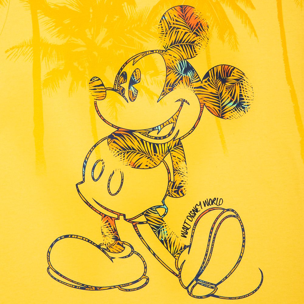 Mickey Mouse Tropical T-Shirt for Adults – Walt Disney World – Yellow