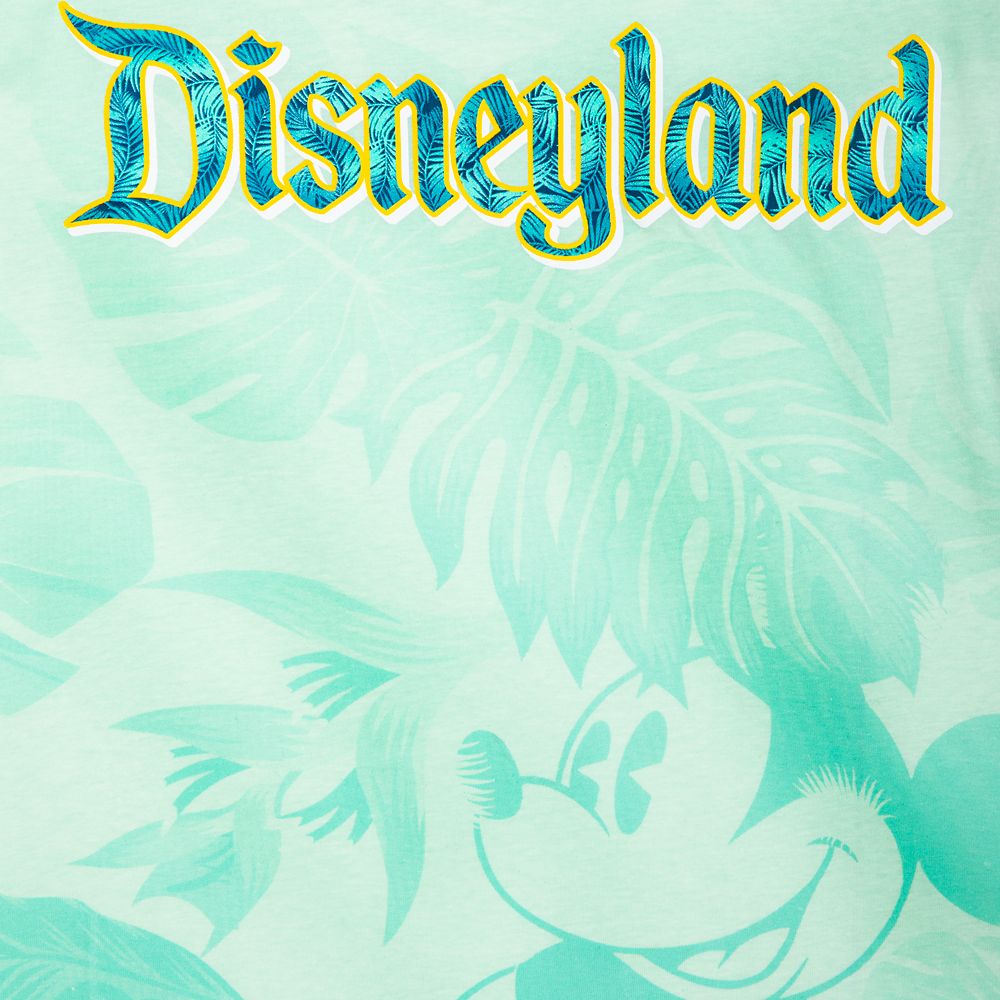 Mickey Mouse Tropical T-Shirt for Adults – Disneyland – Aqua