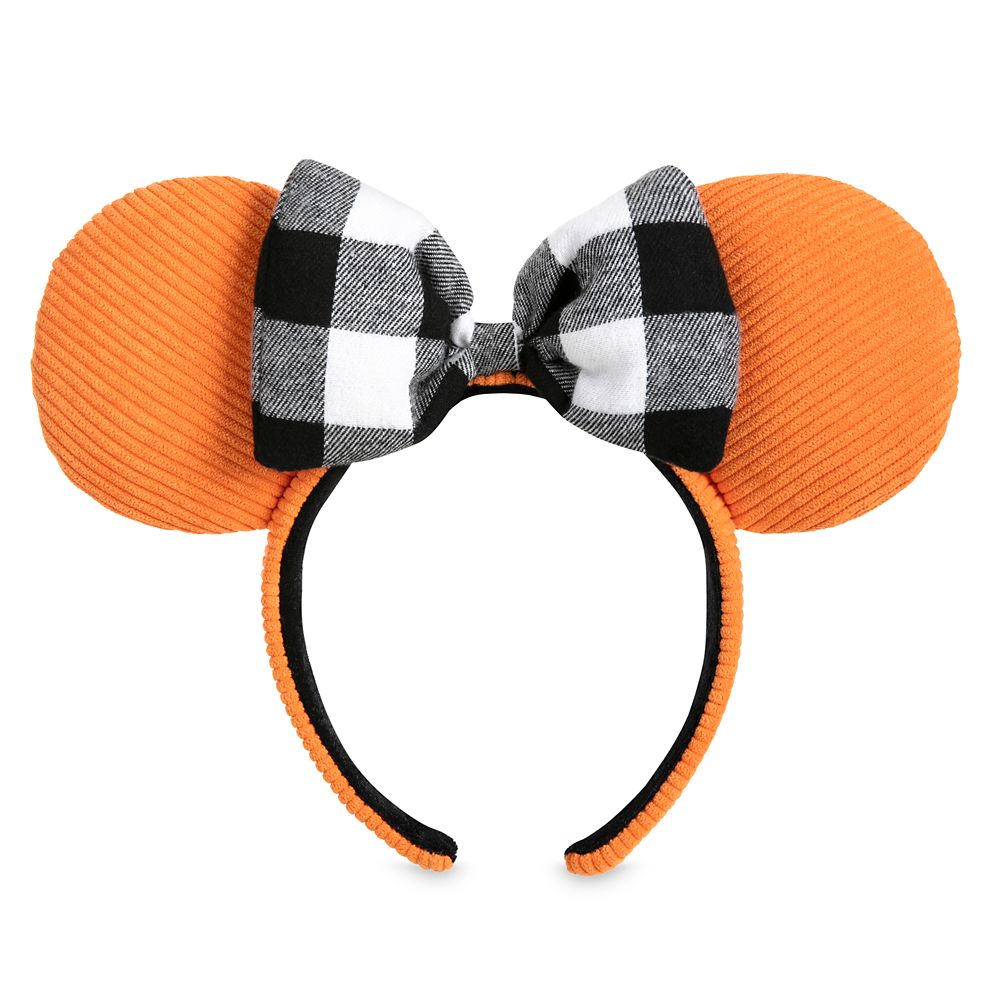 Minnie Mouse Ear Headband – Orange Corduroy