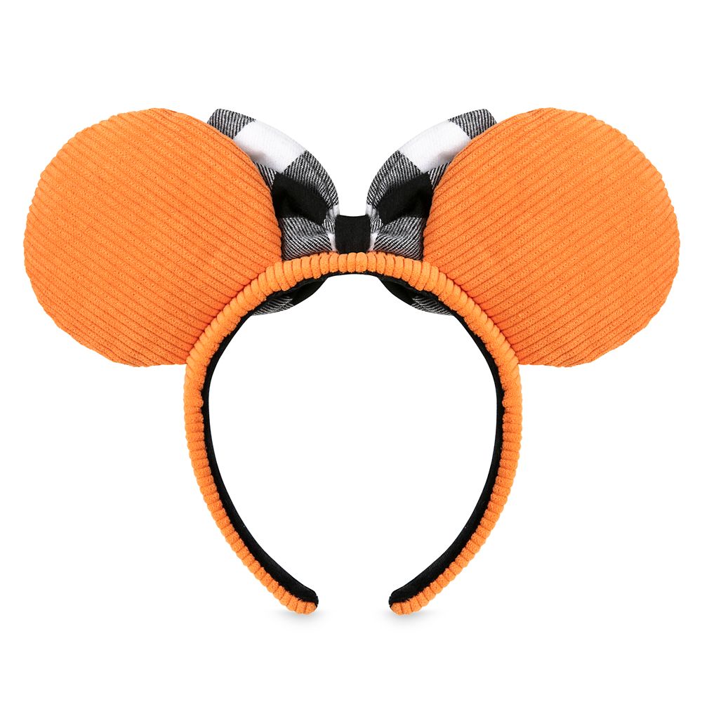 Minnie Mouse Ear Headband – Orange Corduroy