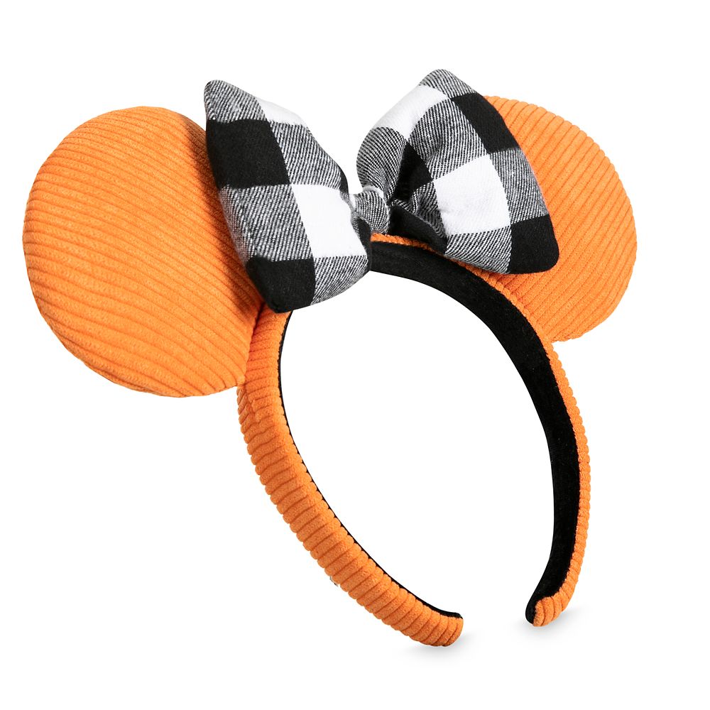 Minnie Mouse Ear Headband – Orange Corduroy