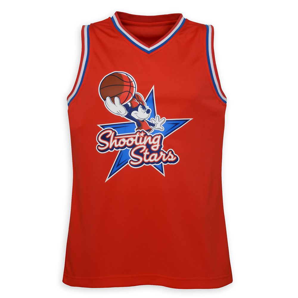 Minnie Mouse Shooting Stars Basketball Jersey for Adults – NBA Experience