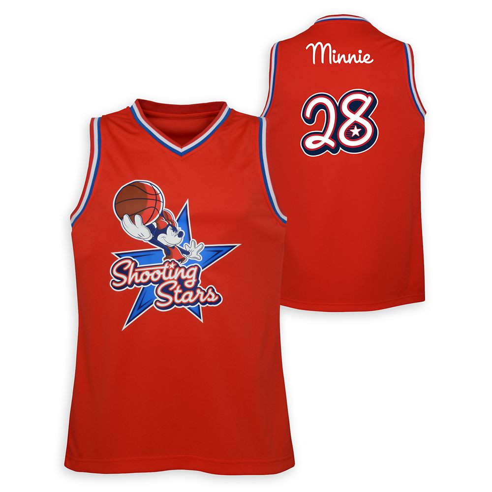 Minnie Mouse Shooting Stars Basketball Jersey for Adults – NBA Experience