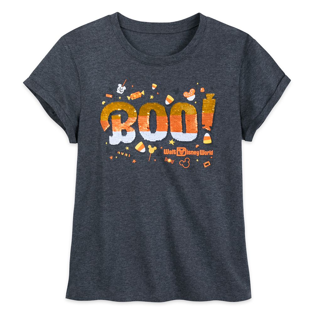 Walt Disney World Halloween Flip Sequin T-Shirt for Women