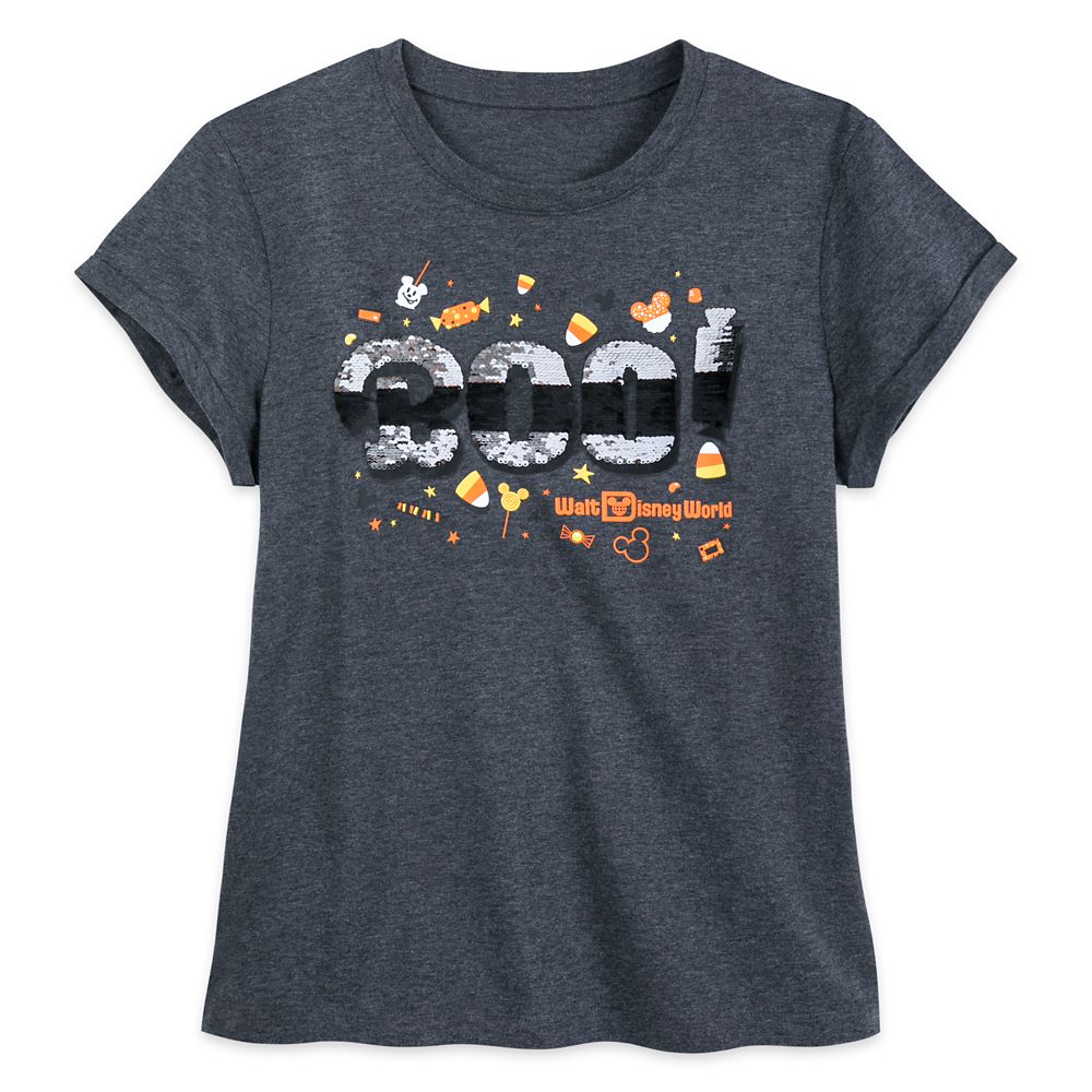 Walt Disney World Halloween Flip Sequin T-Shirt for Women