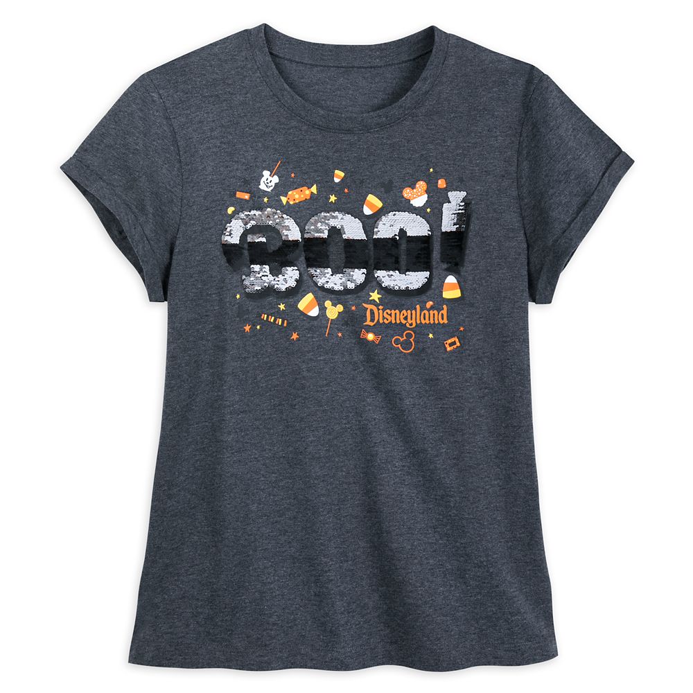 Disneyland Halloween Reversible Sequin T-Shirt for Women