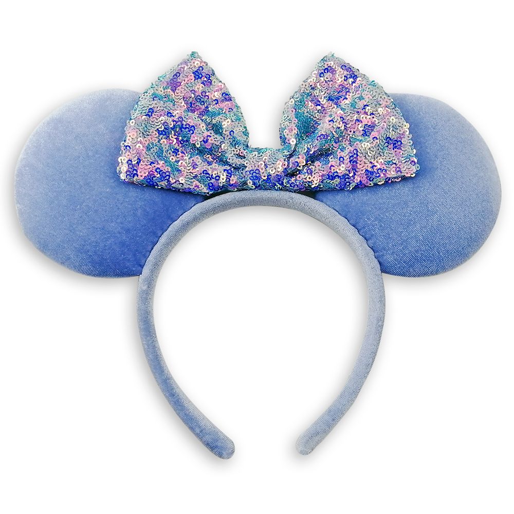 blue headband with bow