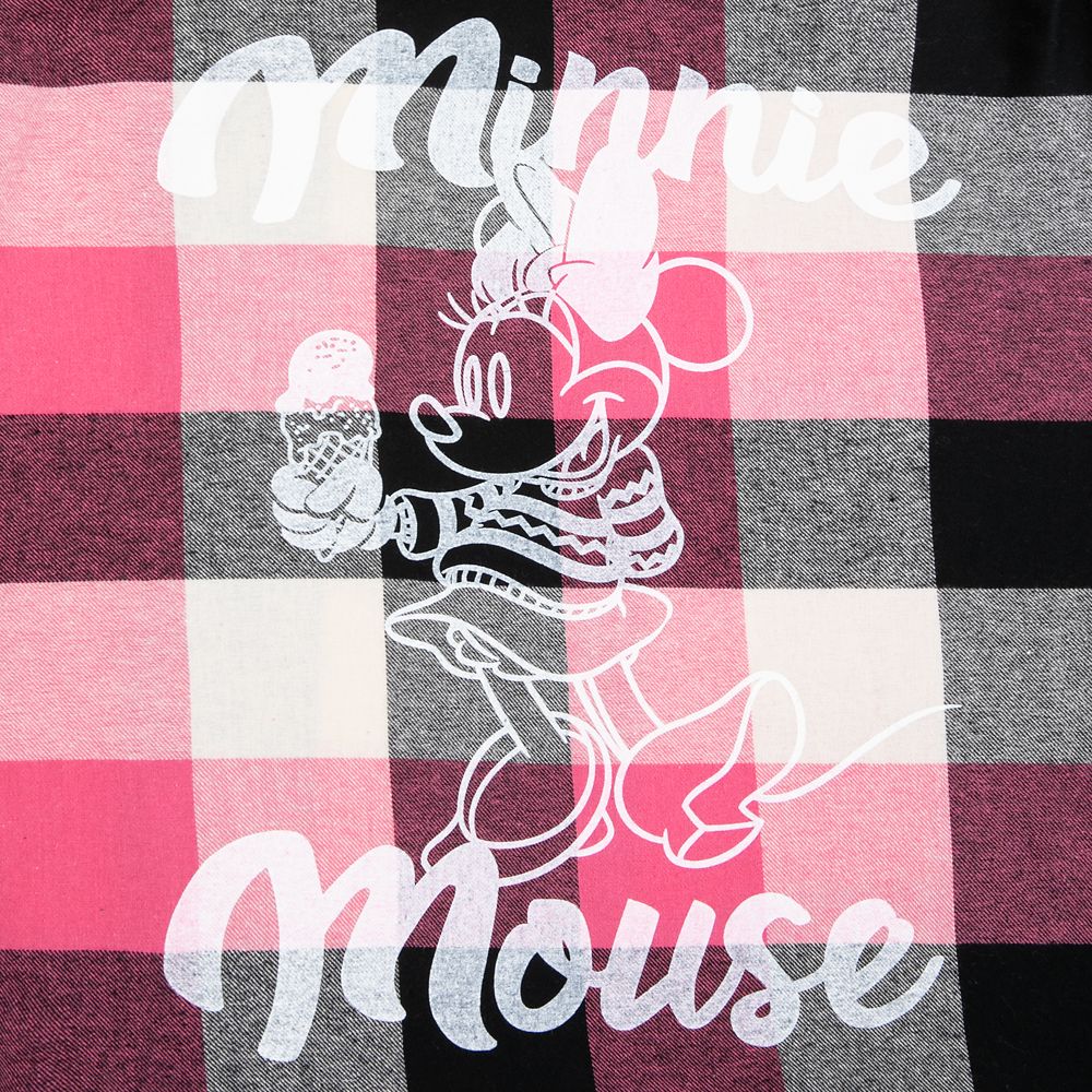 Minnie Mouse Plaid Flannel Shirt for Adults