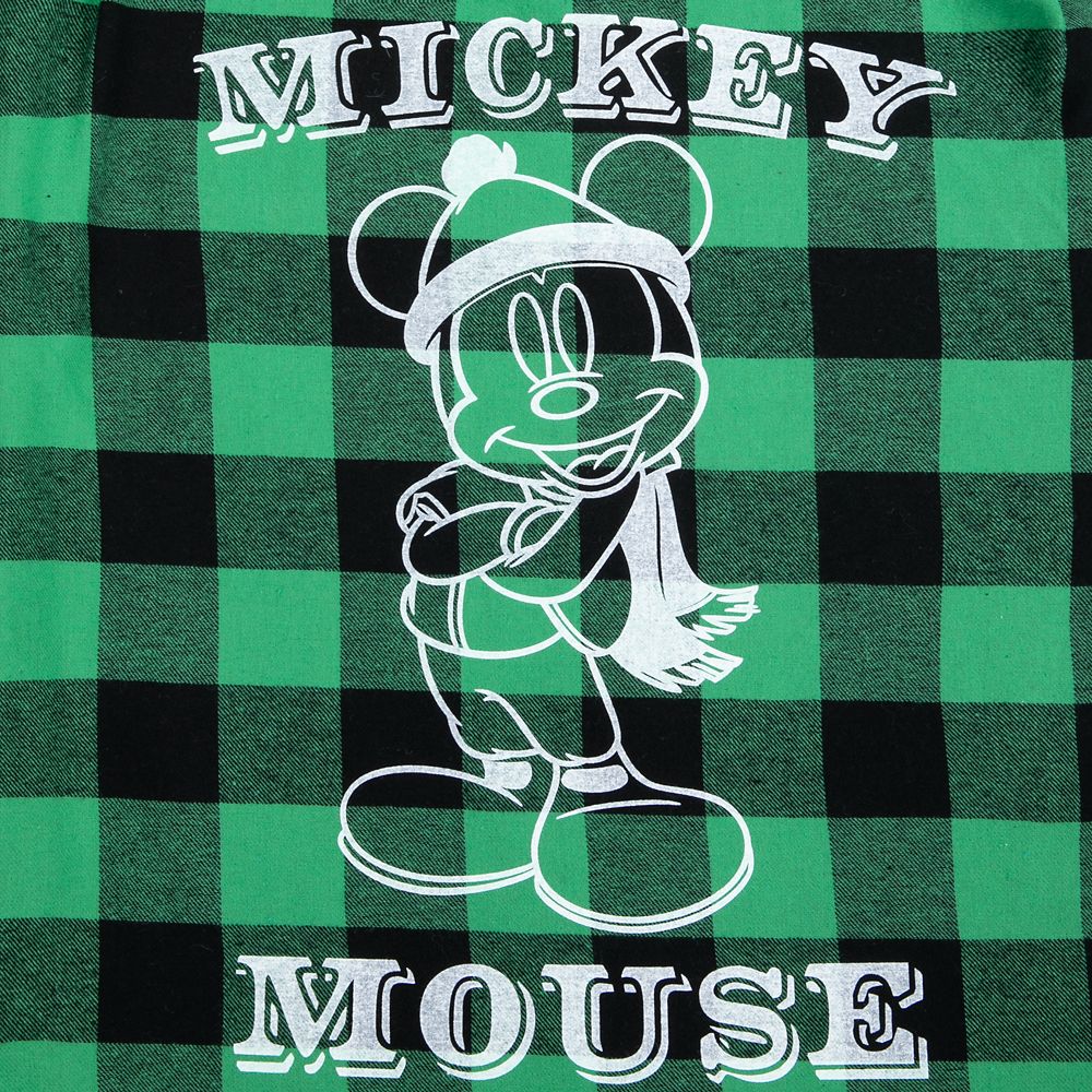Mickey Mouse Plaid Flannel Shirt for Adults