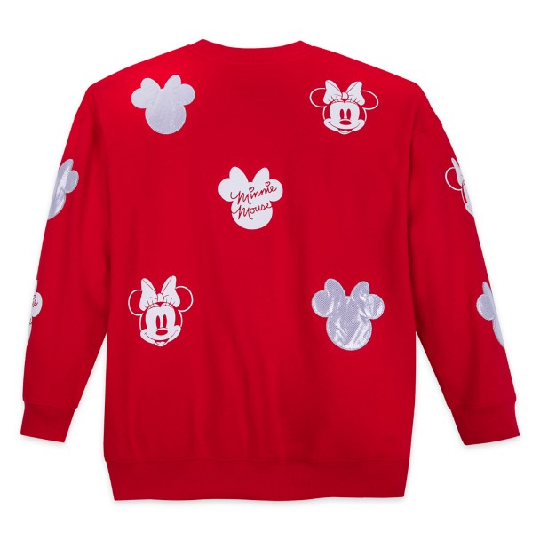 Minnie Mouse Silver Icon Pullover Sweatshirt for Women