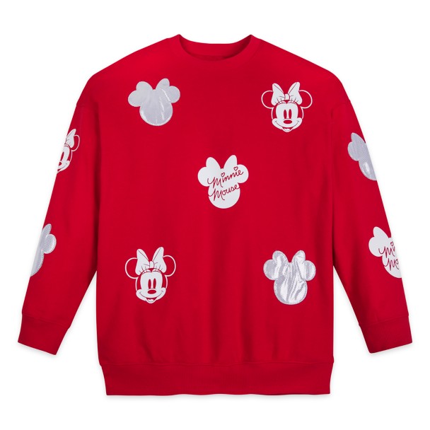 Minnie Mouse Silver Icon Pullover Sweatshirt for Women