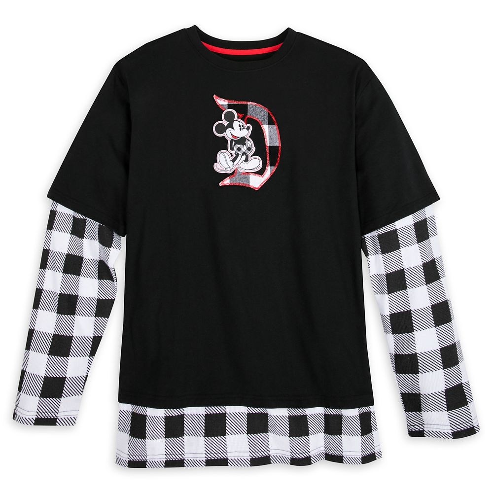 Mickey Mouse Plaid Layered T-Shirt for Adults – Disneyland