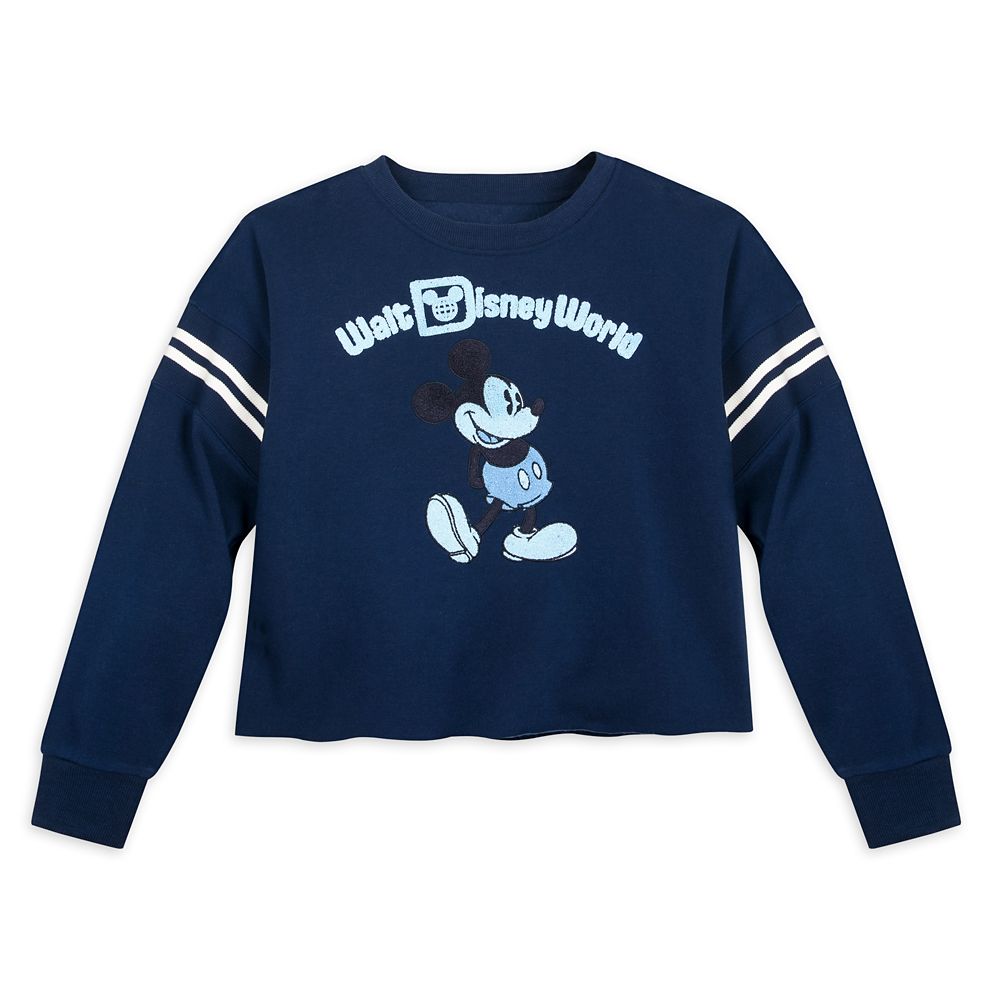 Mickey Mouse Cropped Pullover for Women – Walt Disney World – Blue
