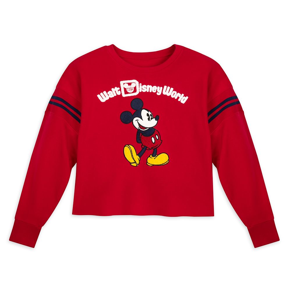 Mickey Mouse Cropped Pullover for Women – Walt Disney World – Red