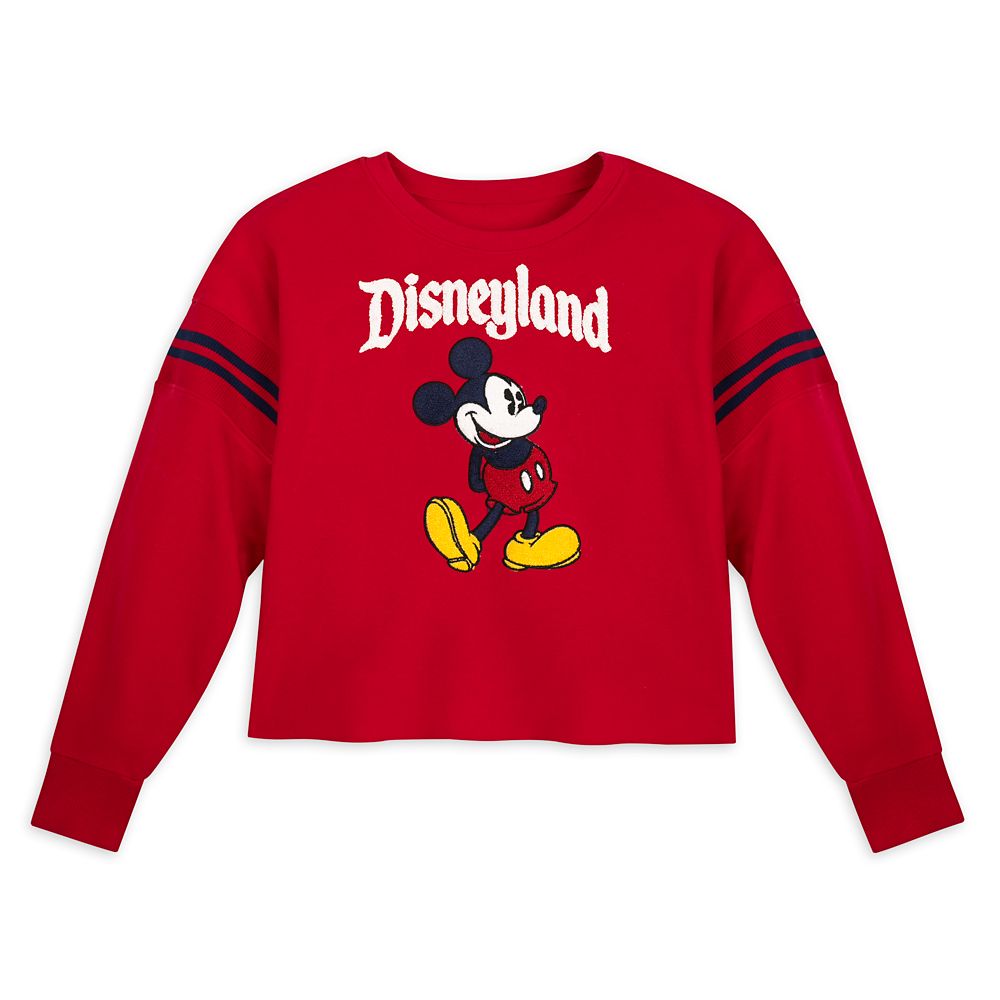 Mickey Mouse Cropped Pullover for Women – Disneyland – Red