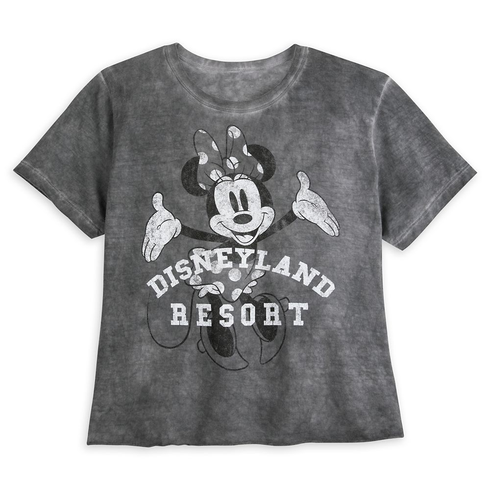 Minnie Mouse Vintage Wash T-Shirt for Women – Disneyland – Gray