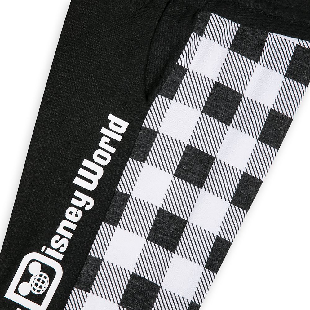 Walt Disney World Black and White Plaid Joggers for Women