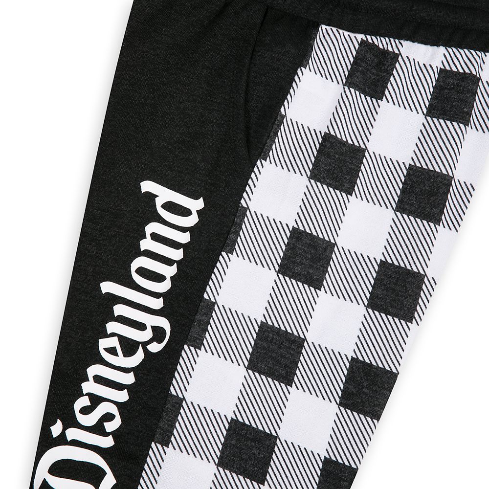 Disneyland Black and White Plaid Joggers for Women