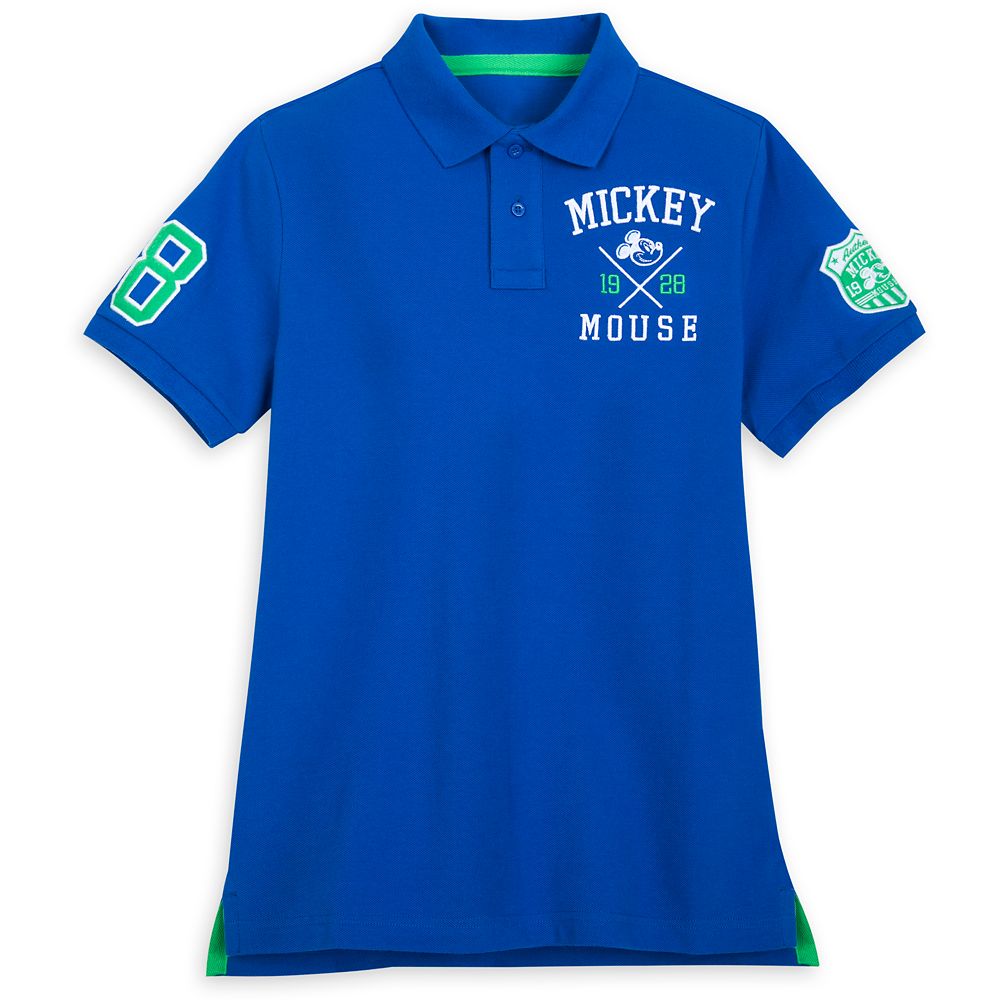 Mickey Mouse Collegiate Polo Shirt for Adults – Slim Fit – Blue is here now