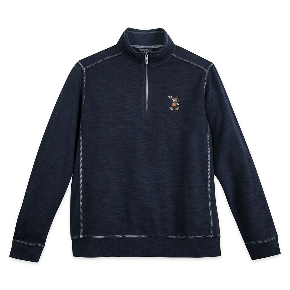 Mickey Mouse Tobago Bay Half-Zip Sweatshirt for Men by Tommy Bahama – Navy