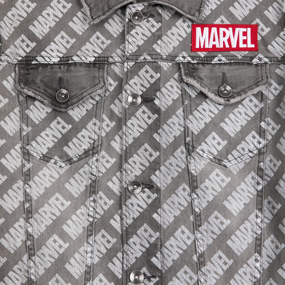 Marvel Logo Denim Jacket for Men by Our Universe