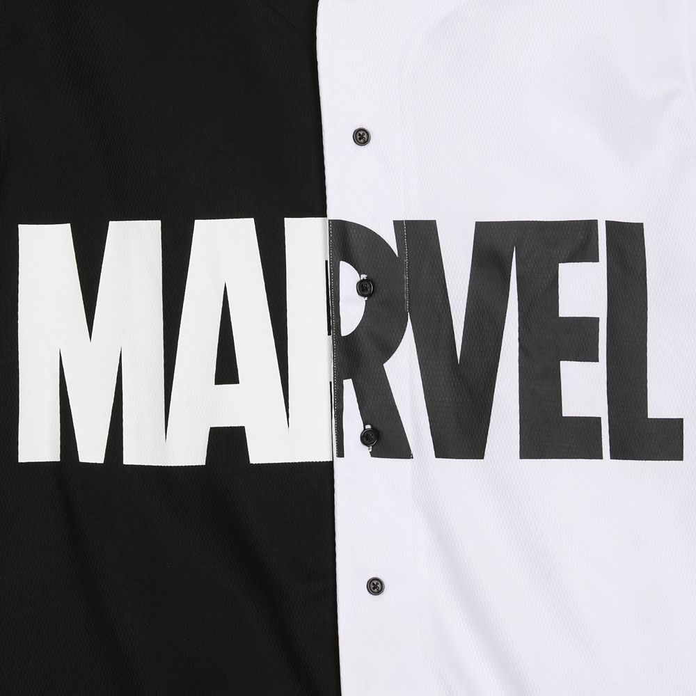 Marvel Logo Baseball Jersey for Men by Our Universe