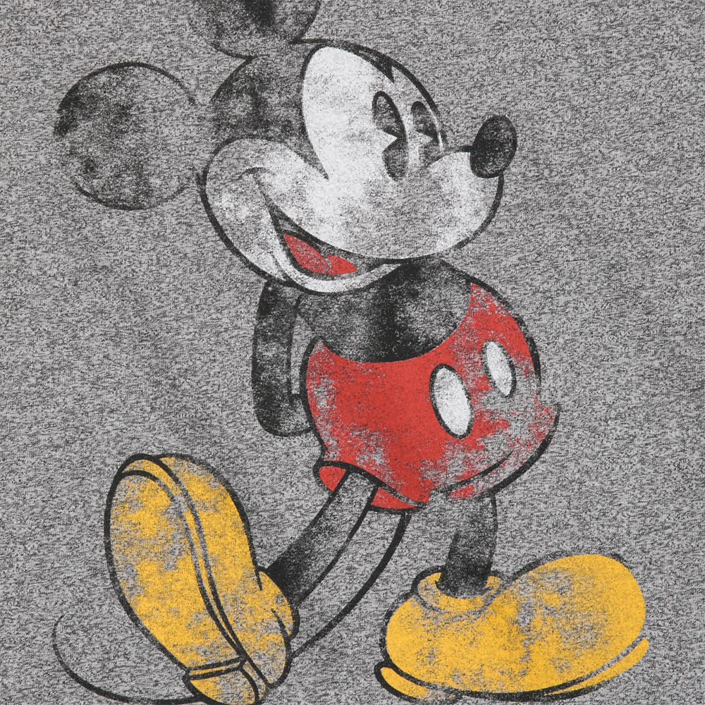 Mickey Mouse Classic Marled T-Shirt for Adults – Disneyland – Gray