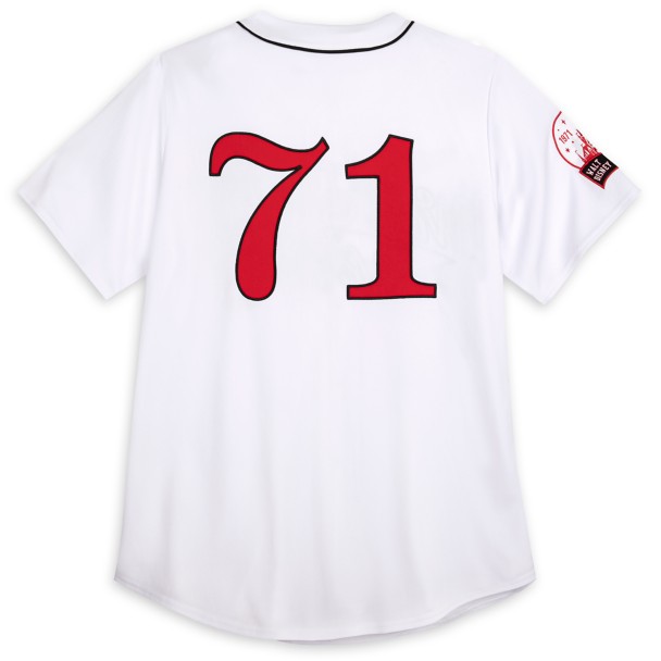 Minnie Mouse White Pinstripe Baseball Jersey - T-shirts Low Price