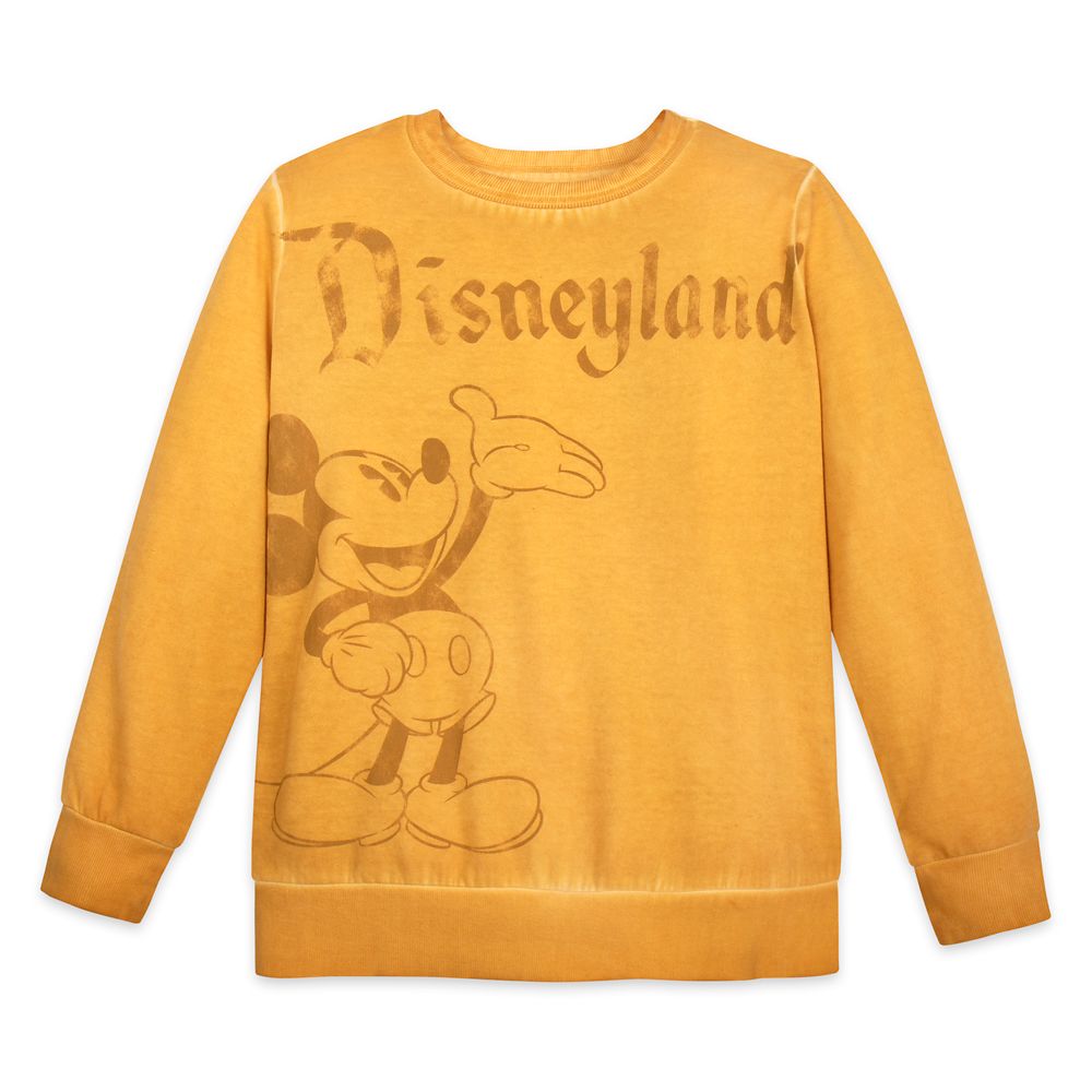 Mickey Mouse Mineral Wash Sweatshirt for Adults – Disneyland – Buy Now