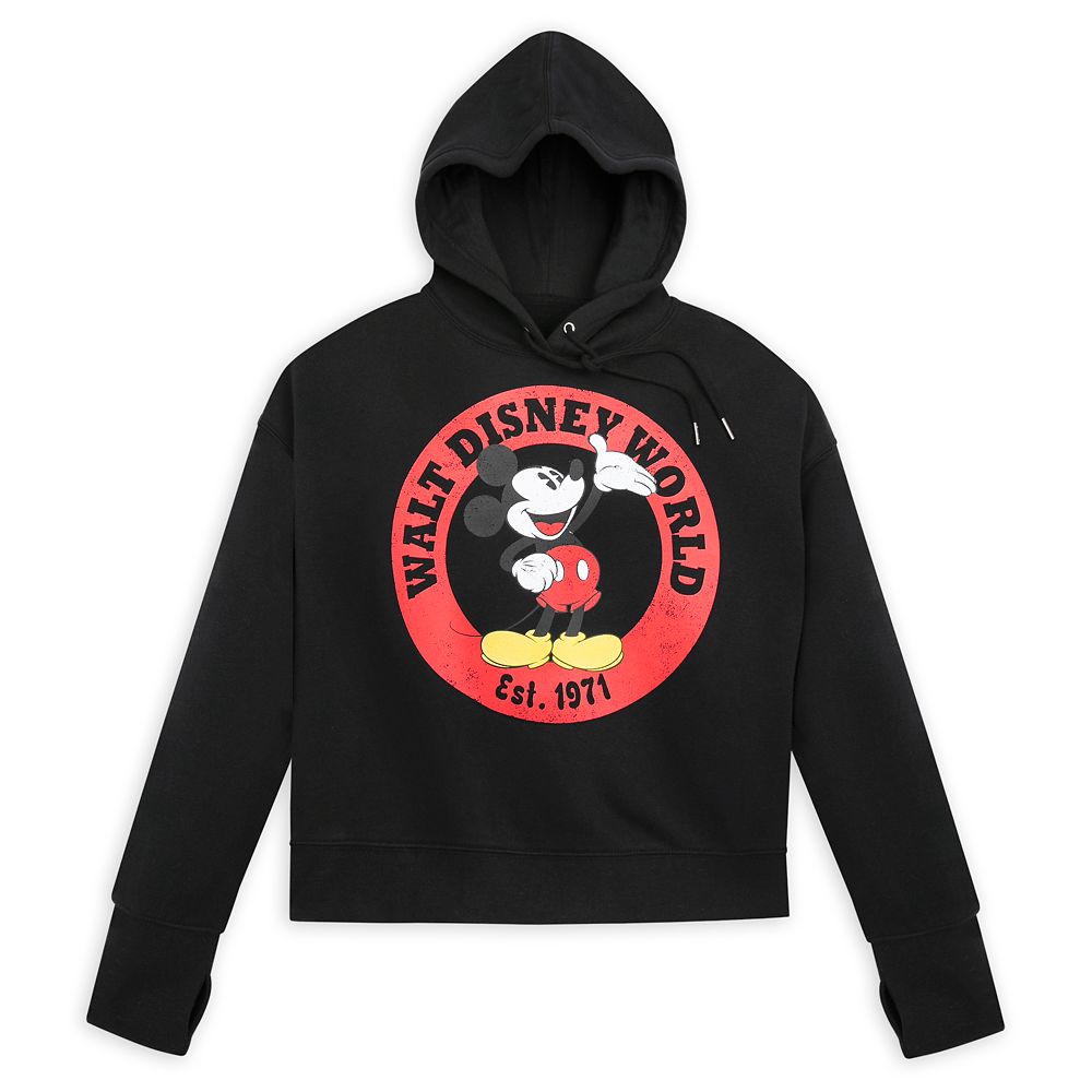 Mickey Mouse Pullover Hoodie for Women – Walt Disney World – Black