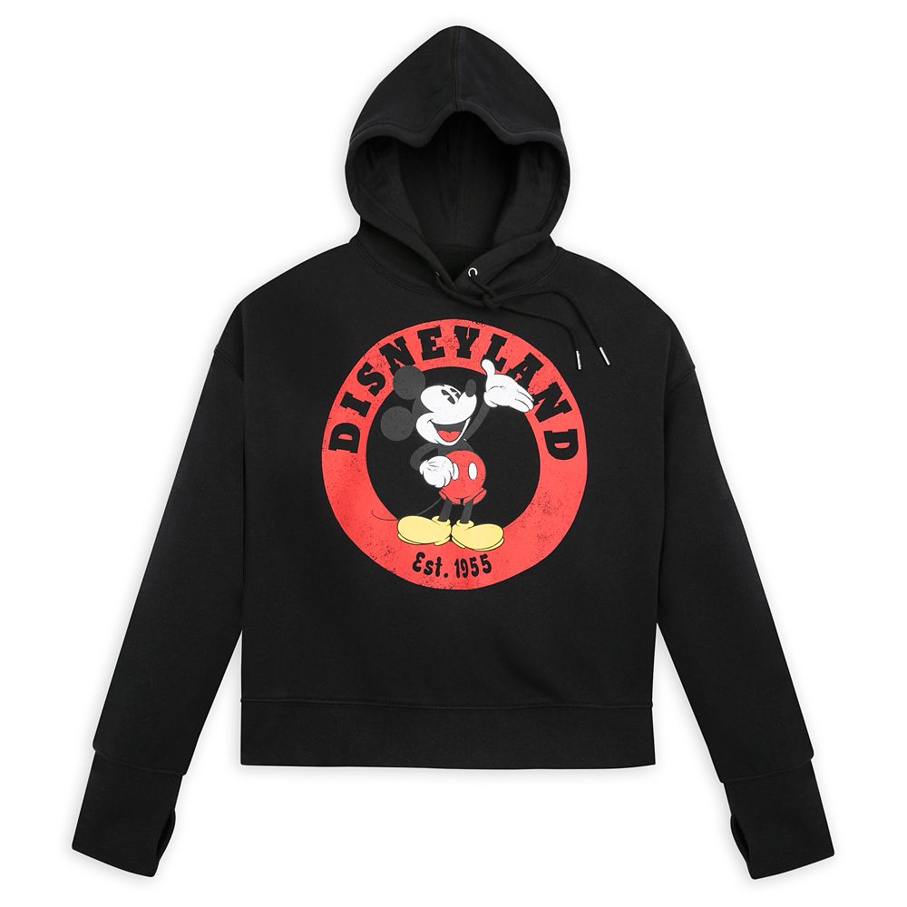 Mickey Mouse Pullover Hoodie for Women – Disneyland – Black
