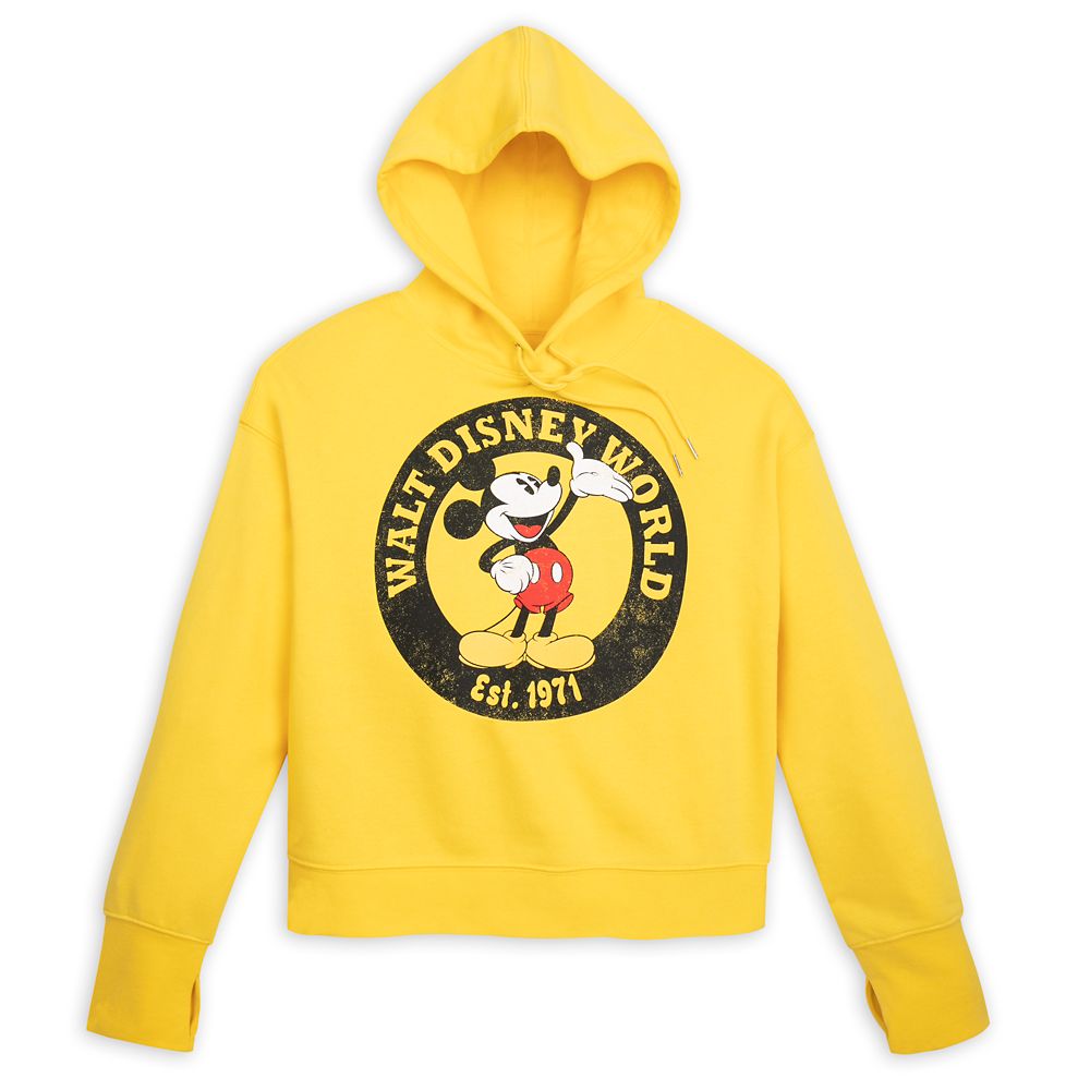 Mickey Mouse Pullover Hoodie for Women – Walt Disney World – Yellow