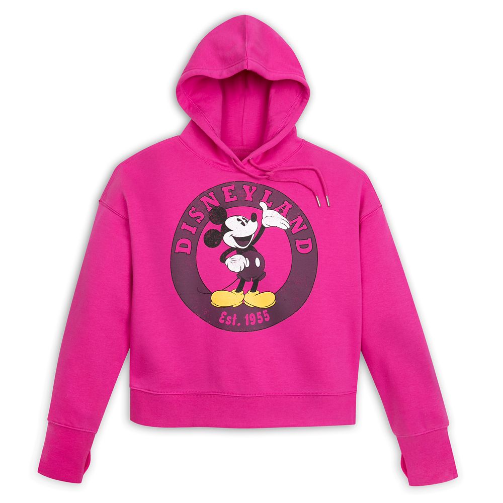 Mickey Mouse Pullover Hoodie for Women – Disneyland – Pink