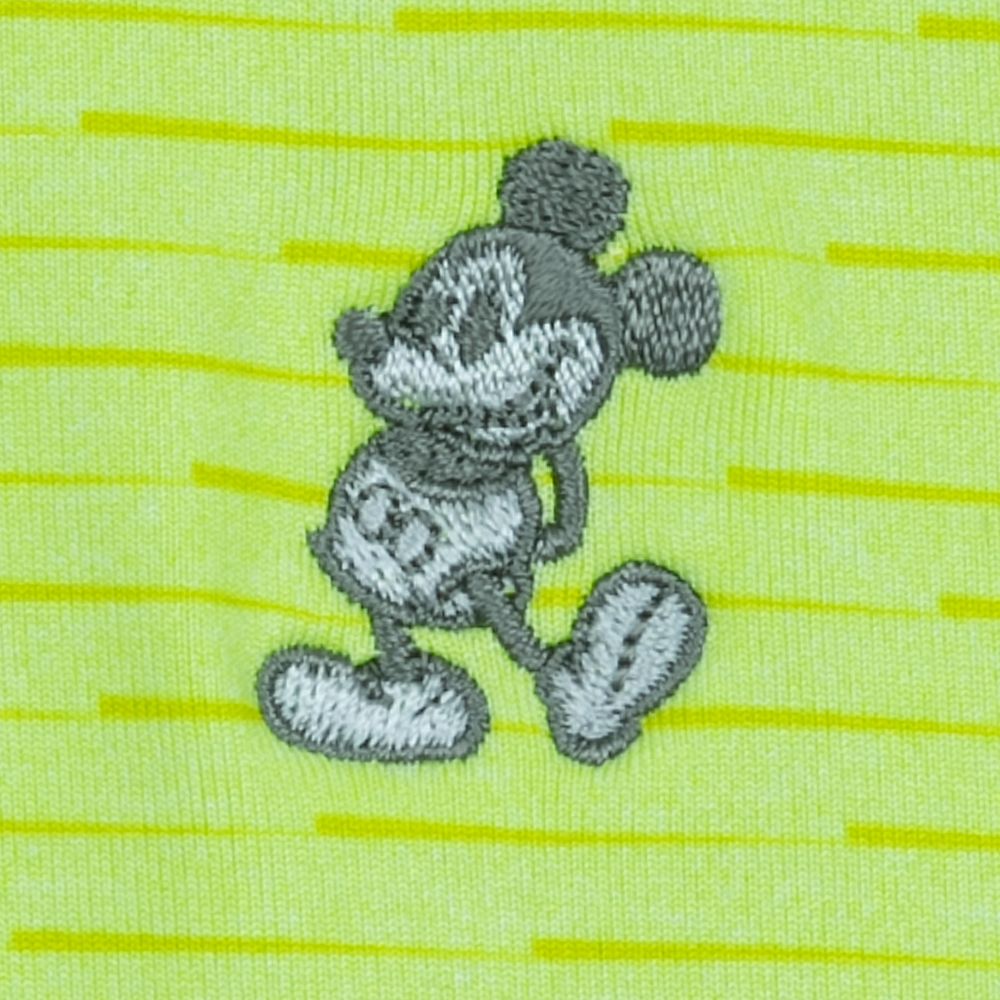 Mickey Mouse Performance Polo Shirt for Men by Nike – Green Stripe
