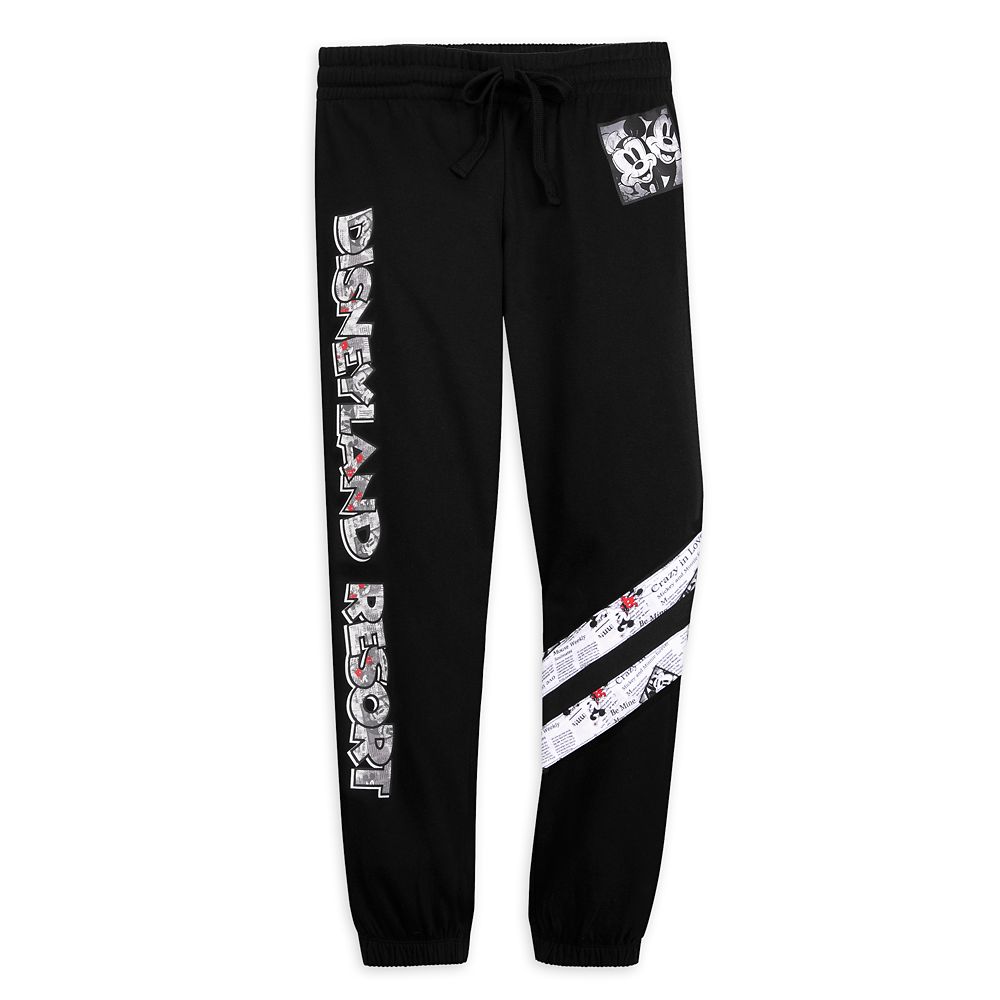 Mickey and Minnie Mouse Newsprint Jogger Pants for Women – Disneyland